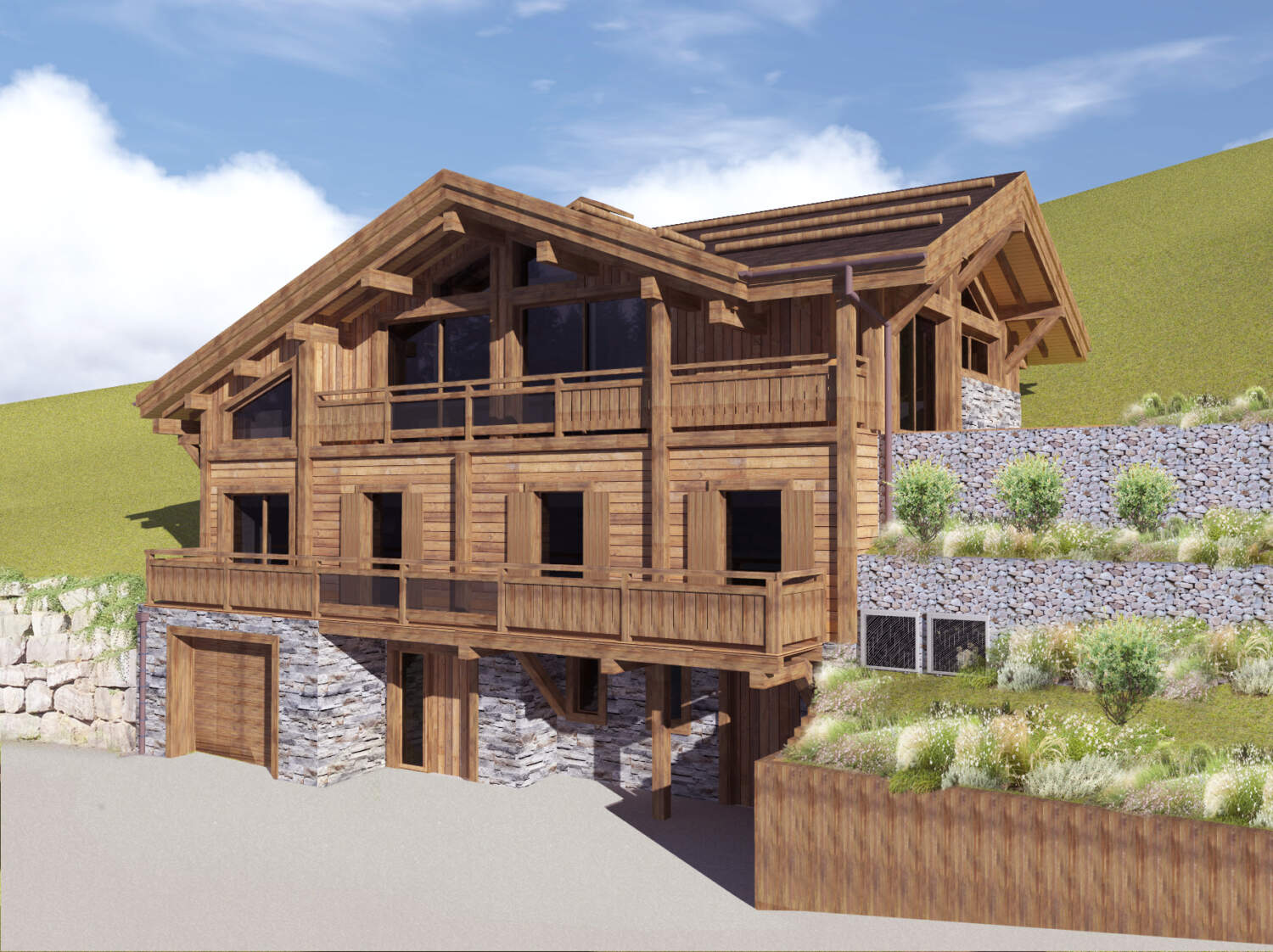 Projet de construction chalet Braize Ganasalli et To